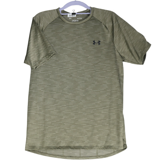 Under Armour Performance Tee Mens Small Green Le T Shirt Loose Fit Sheer Light - Picture 1 of 10